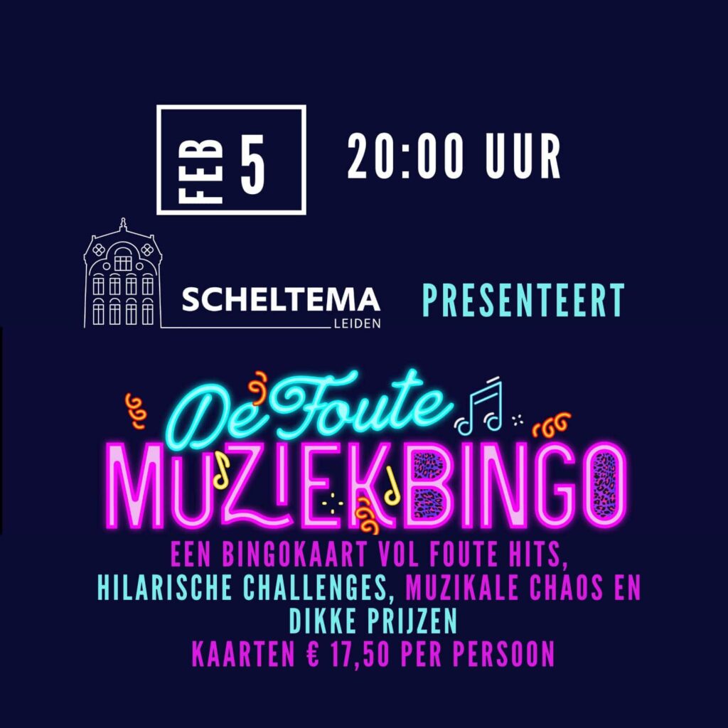 De Foute Muziekbingo Scheltema Leiden in Zuid-Holland