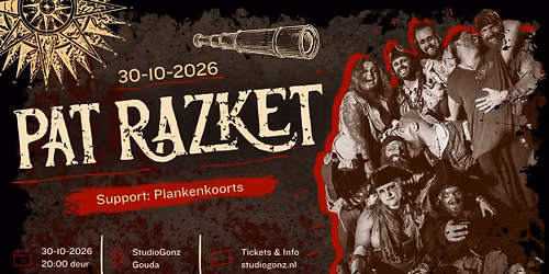 Pat Razket (SE) & Plankenkoorts (NL) Pirate Party! in Zuid-Holland