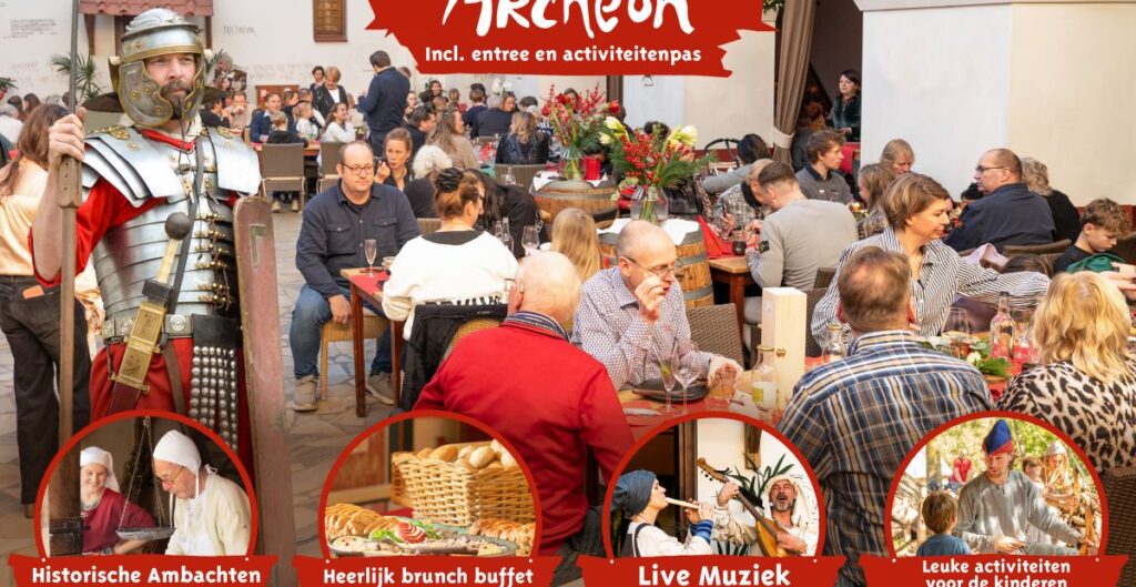 Zondagsbrunch incl. entree Archeon in Zuid-Holland