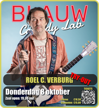Blauw comedylab- cultuurlab- roel c. verburg in Zuid-Holland