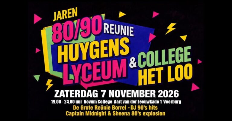 Renie Huygens Lyceum & College Het Loo Voorburg 7 NOV 2026 — lezing in Zuid-Holland