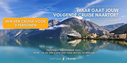 Captain Cruise Event 7 november 2026 — open-dag in Zuid-Holland